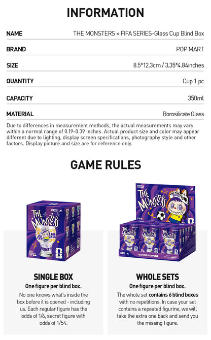 THE MONSTERS × FIFA SERIES-Glass Cup Hel Set - FIFA World Cup 2026