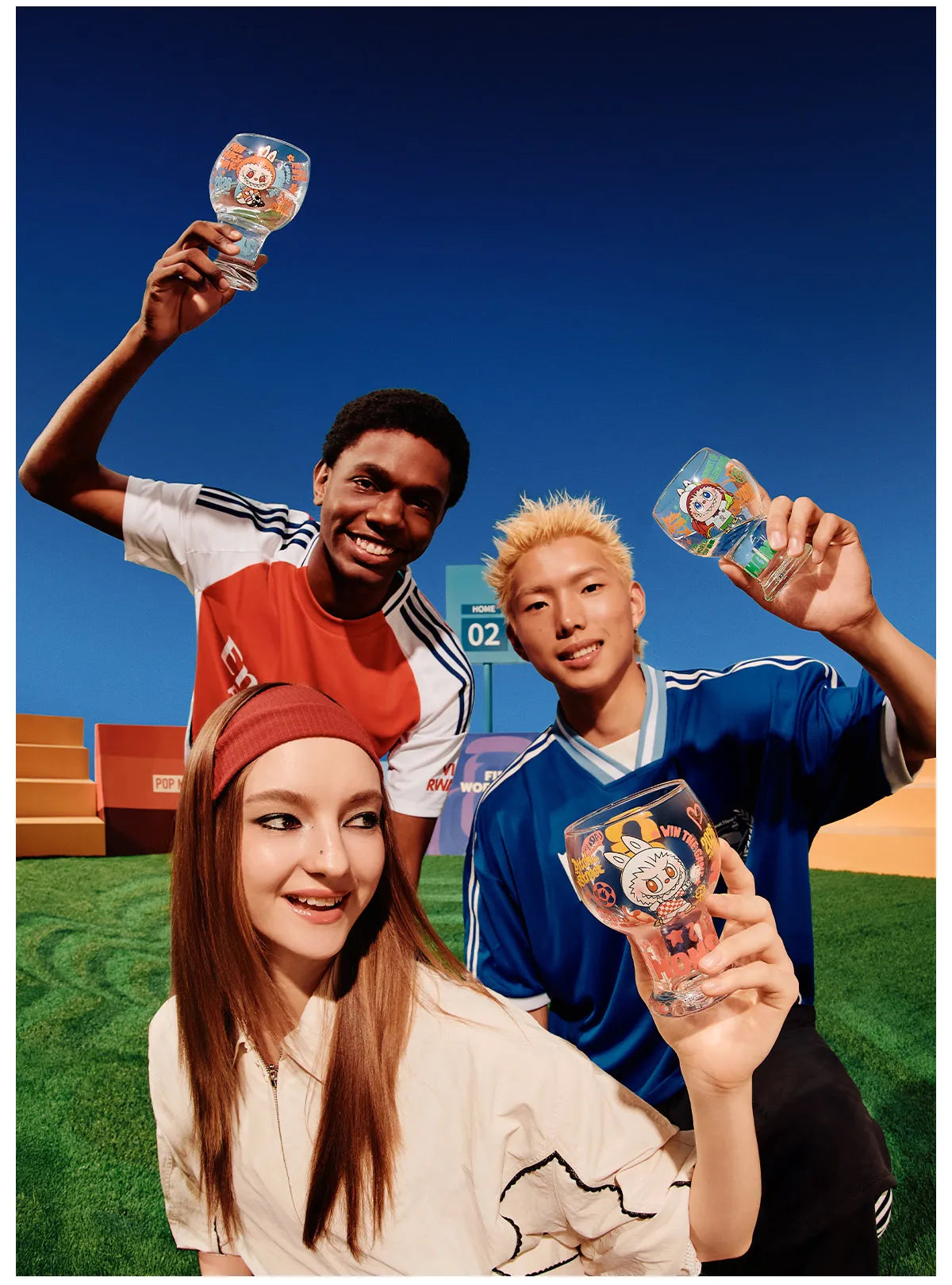 THE MONSTERS × FIFA SERIES-Glass Cup Hel Set - FIFA World Cup 2026