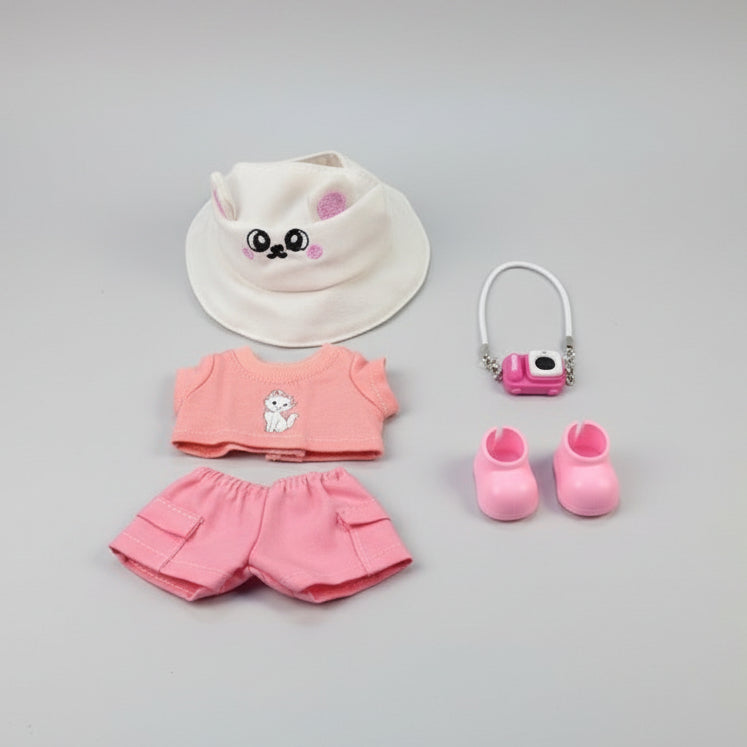 Labubu klær - Pink Dream med sko  - Til Labubu doll 17cm