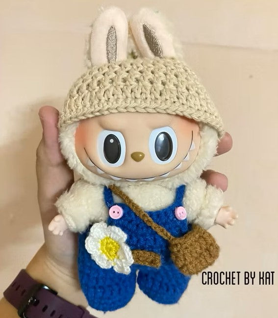 Labubu - Strikkeklær for Labubu 17 cm.