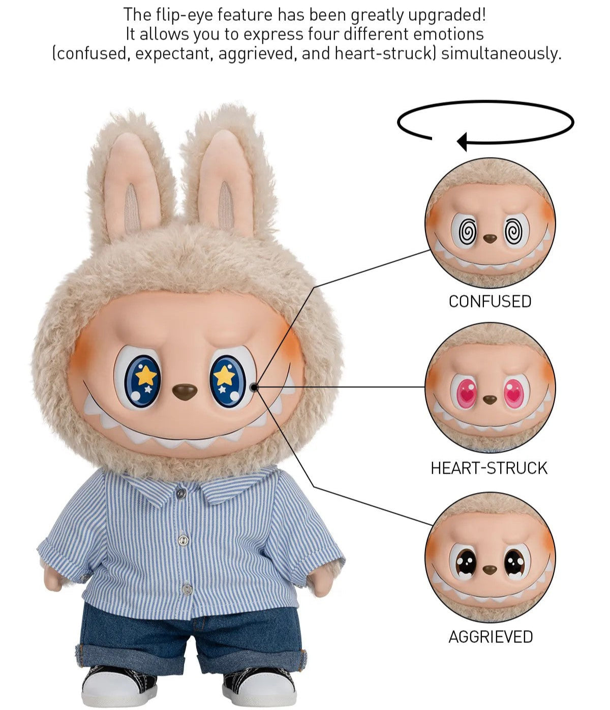 Labubu - The Monsters FLIP WITH ME Vinyl Plush Doll 40cm