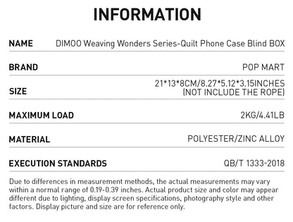 Dimoo - Dimoo mobilveske - POP Mart