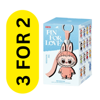 Labubu – 3 for 2 - Pin for Love (N-Z, blå bokser) - Pop Mart
