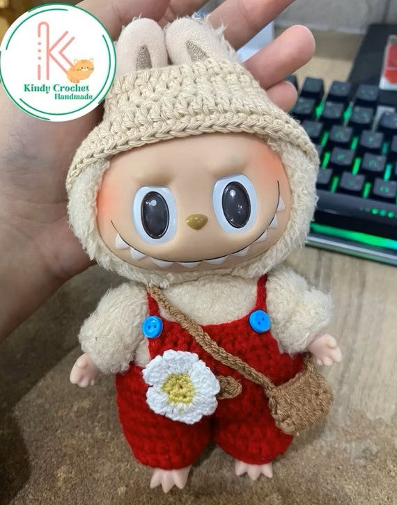 Labubu - Strikkeklær for Labubu 17 cm.