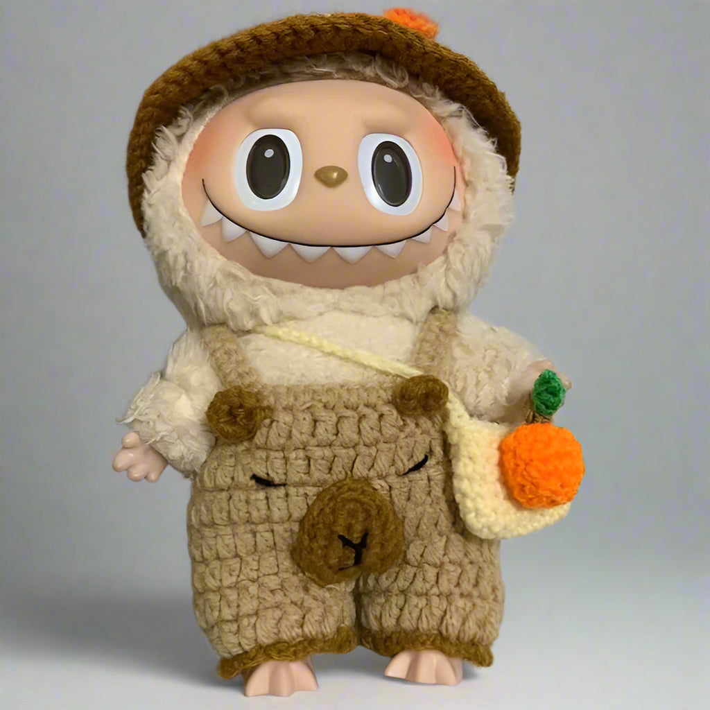 Labubu - Strikkeklær for Labubu 17 cm.