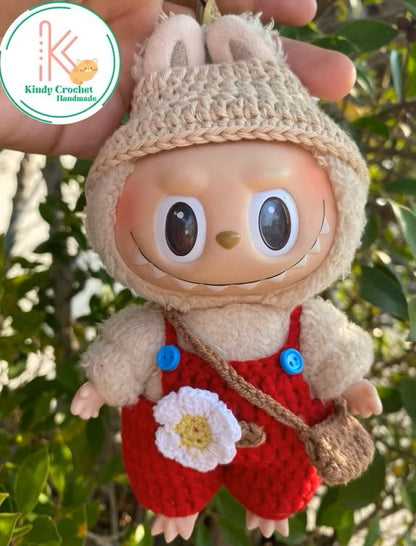 Labubu - Strikkeklær for Labubu 17 cm.