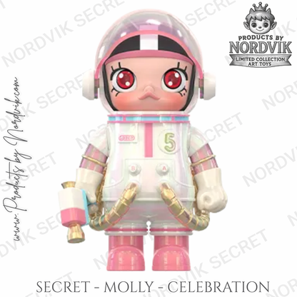 Molly -  MEGA Space Molly 100% Series 4  SECRET  CELEBRATION - POP Mart