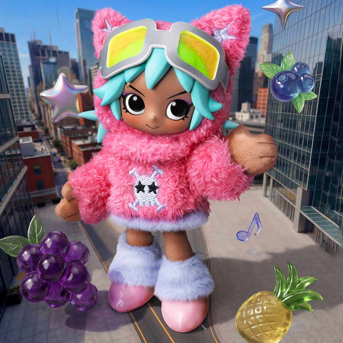 PEACH RIOT - Fruit Punch Plush Doll Pendant - POP MART