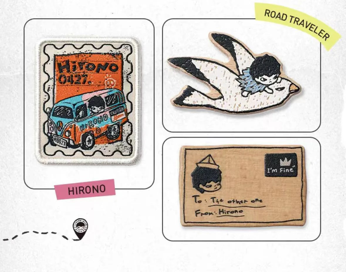 Hirono Living Wild - The wandering highway badge set by POP MART