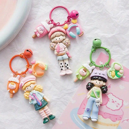 Søte Kawaii nøkkelringer anheng