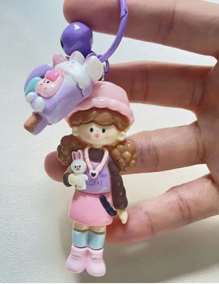 Søte Kawaii nøkkelringer anheng