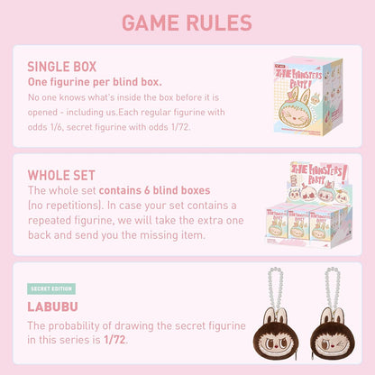 Labubu -  THE MONSTERS Party Series - Reversible Plush - POP Mart