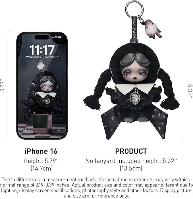 SKULLPANDA × Wednesday Plush – Nevermore Academy Uniform Version