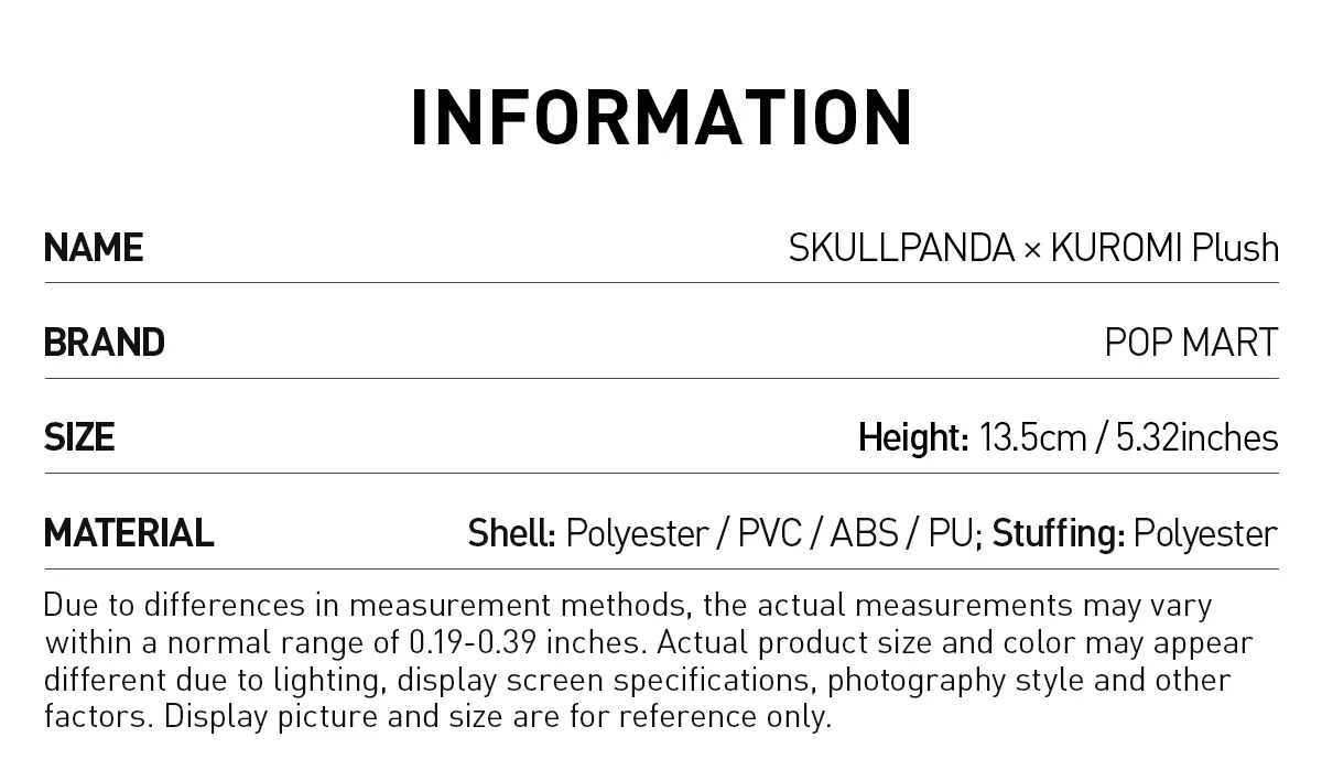 SKULLPANDA × KUROMI Plush