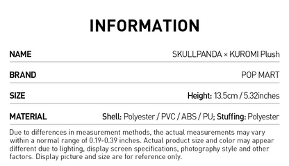 SKULLPANDA × KUROMI Plush