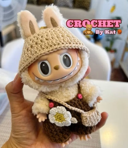 Labubu - Strikkeklær for Labubu 17 cm.