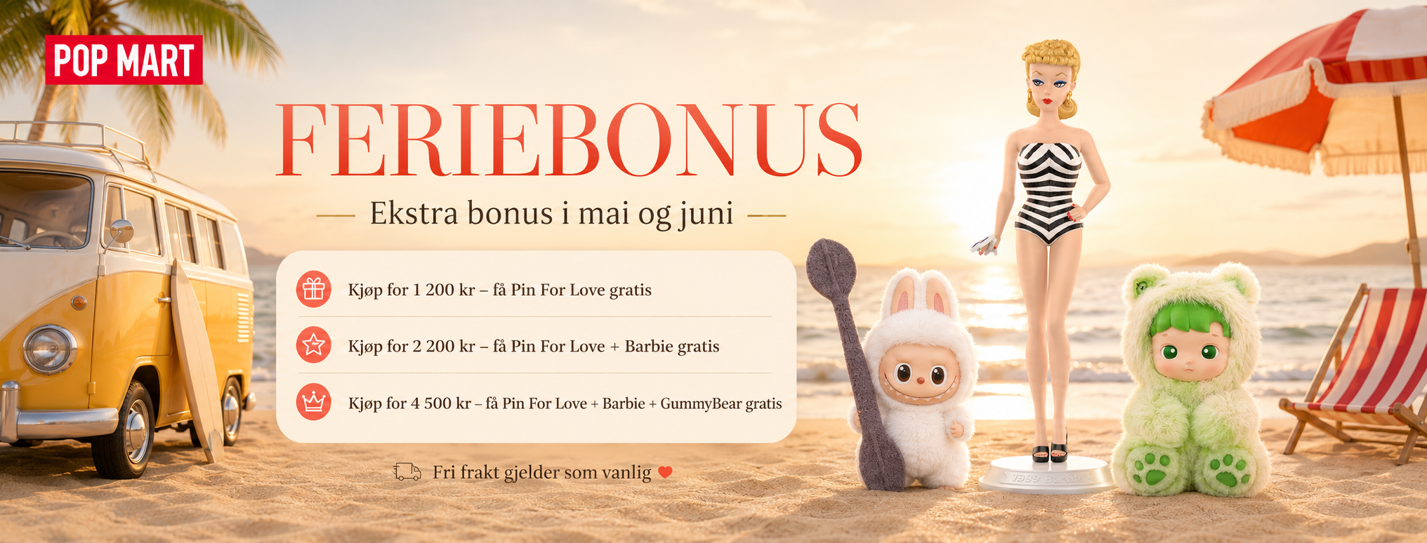 Feriebonus – få POP MART bonus på kjøpet | Products By Nordvik