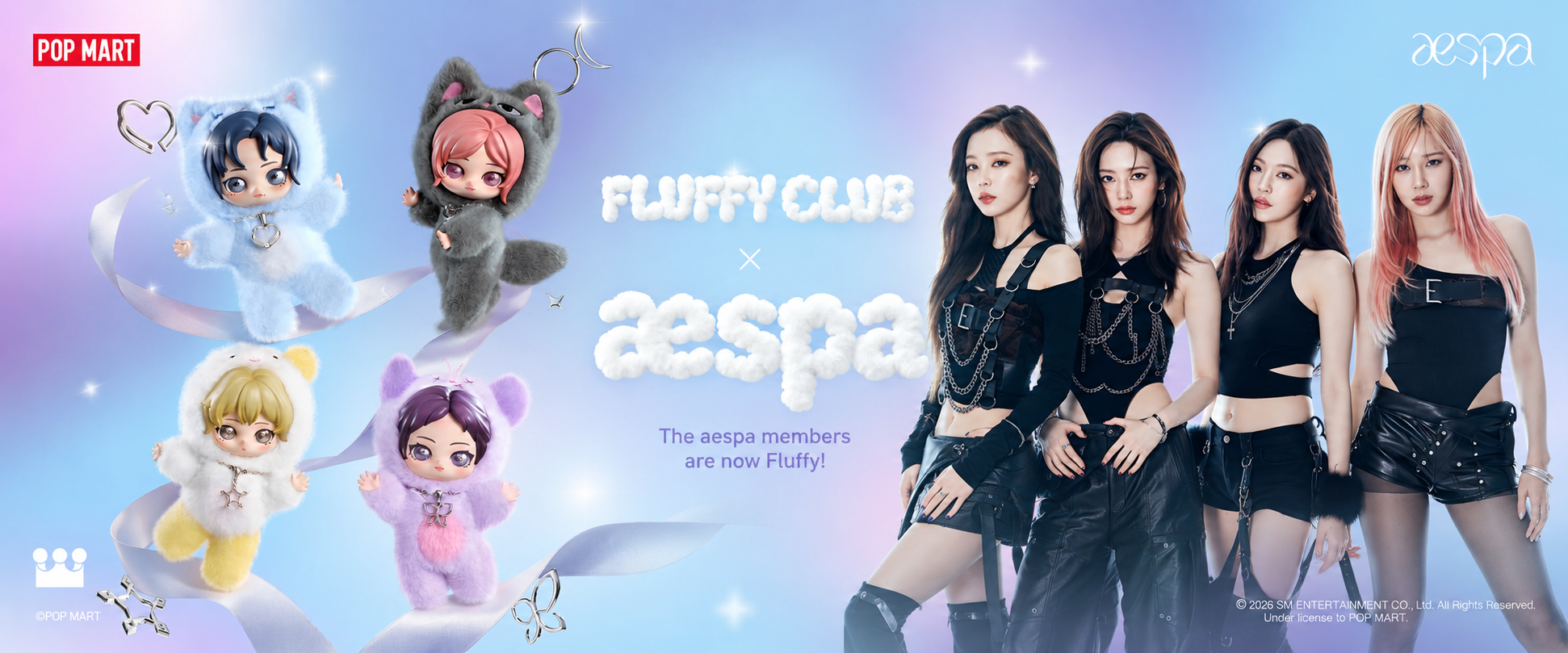 aespa x POP MART Fluffy Club Pendant - POP MART
