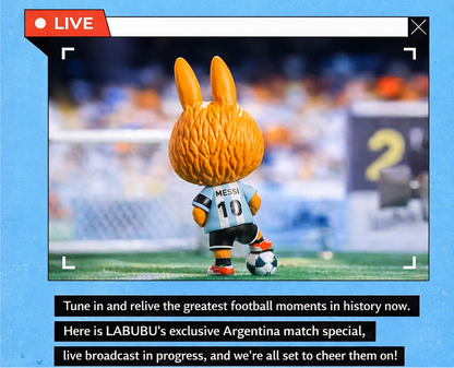 Lionel Messi Argentina - Labubu - Kasing Lung x POP MART