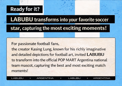Lionel Messi Argentina - Labubu - Kasing Lung x POP MART