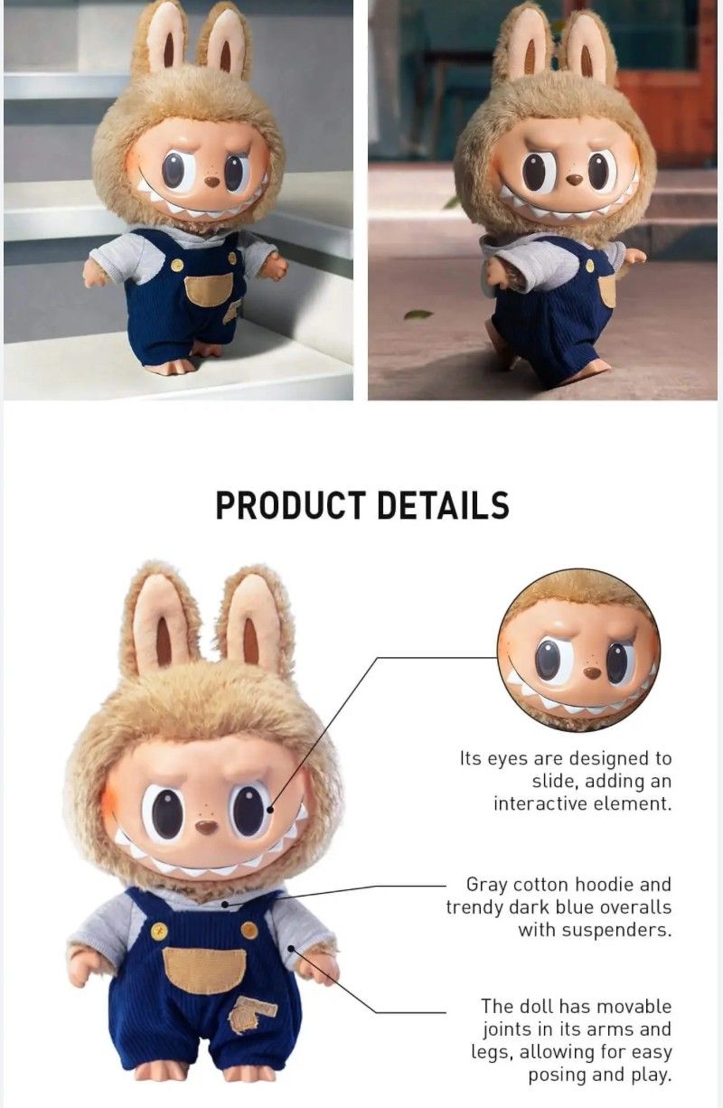 Labubu - The Monsters TIME TO CHILL Vinyl Plush Doll 37 c