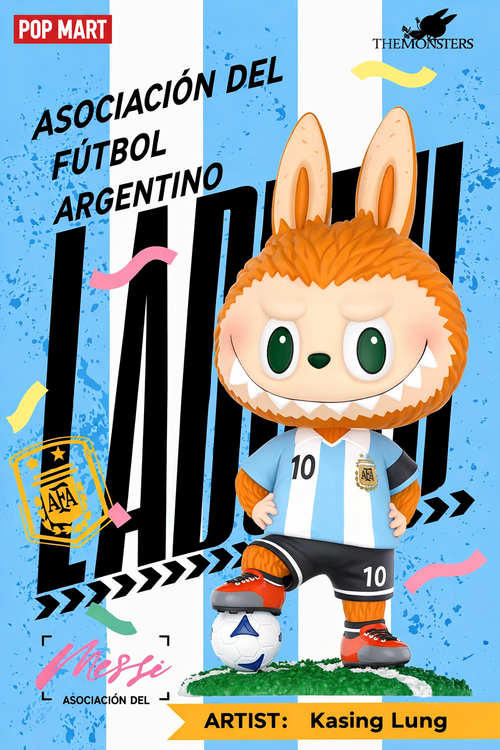 Lionel Messi Argentina - Labubu - Kasing Lung x POP MART