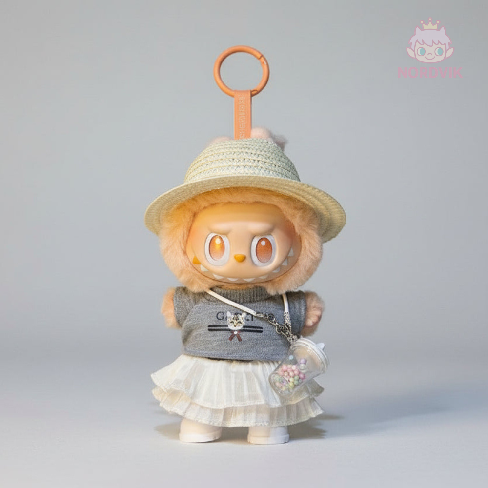 Labubu Klær - Bubble tea girl outfit - Til labubu doll 17cm