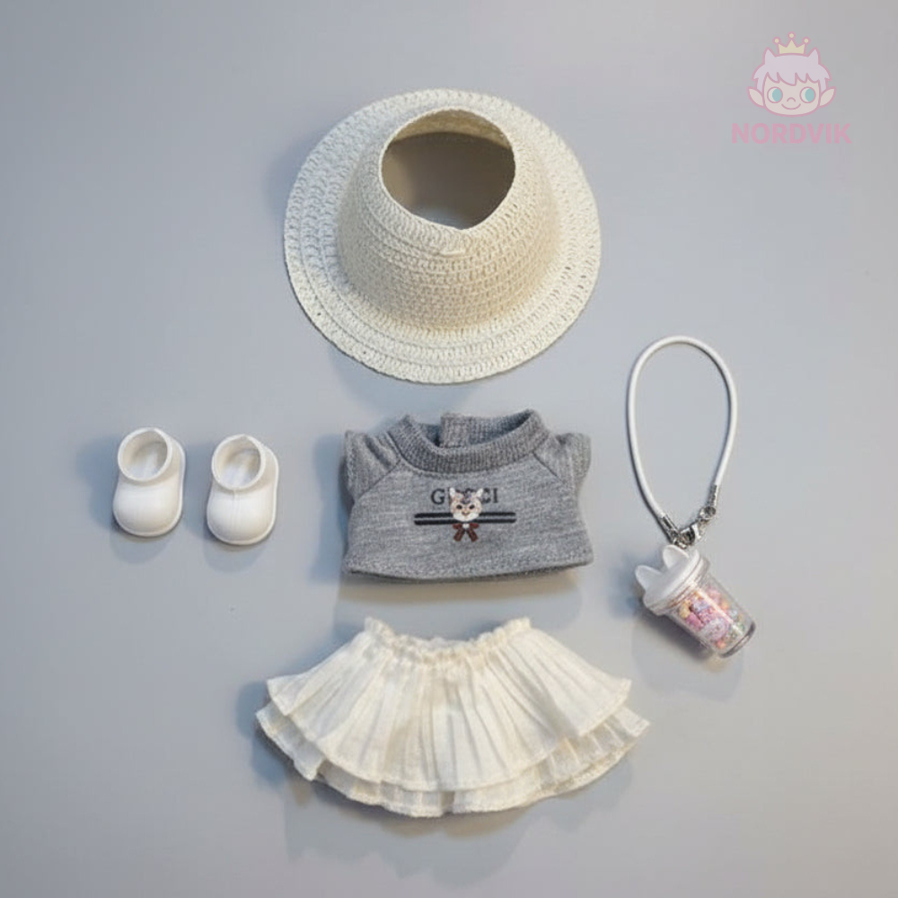 Labubu Klær - Bubble tea girl outfit - Til labubu doll 17cm