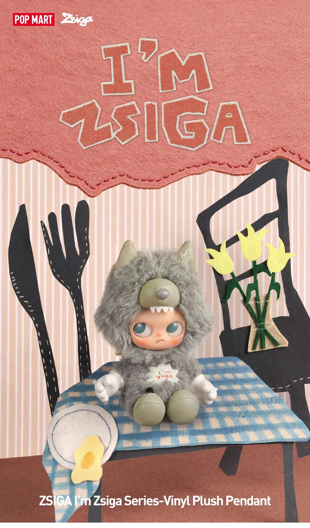 ZSIGA - I'm Zsiga Plush Pendant - POP Mart