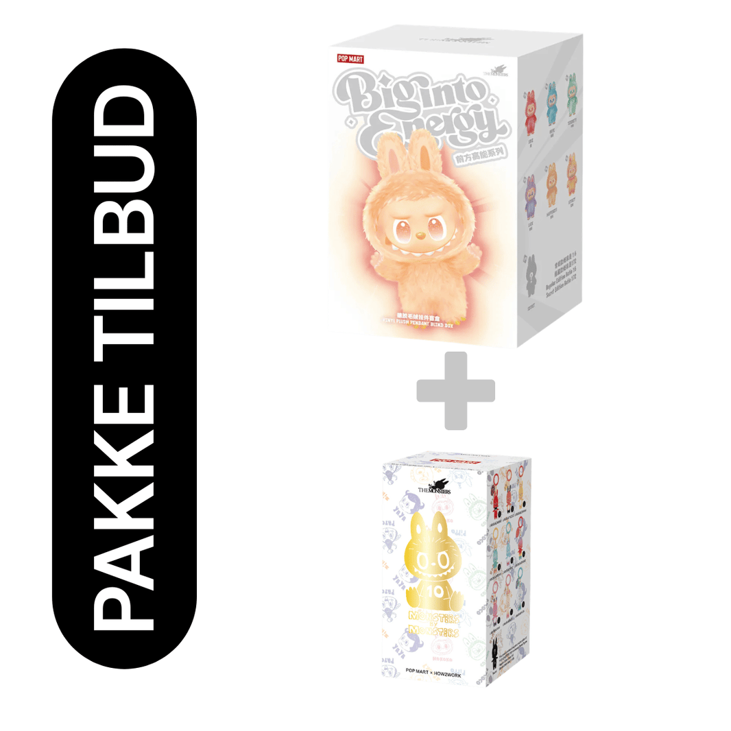 Labubu – Combo L (2-pk) – Big Into Energy + 10th Anniversary Keychain – Pop Mart