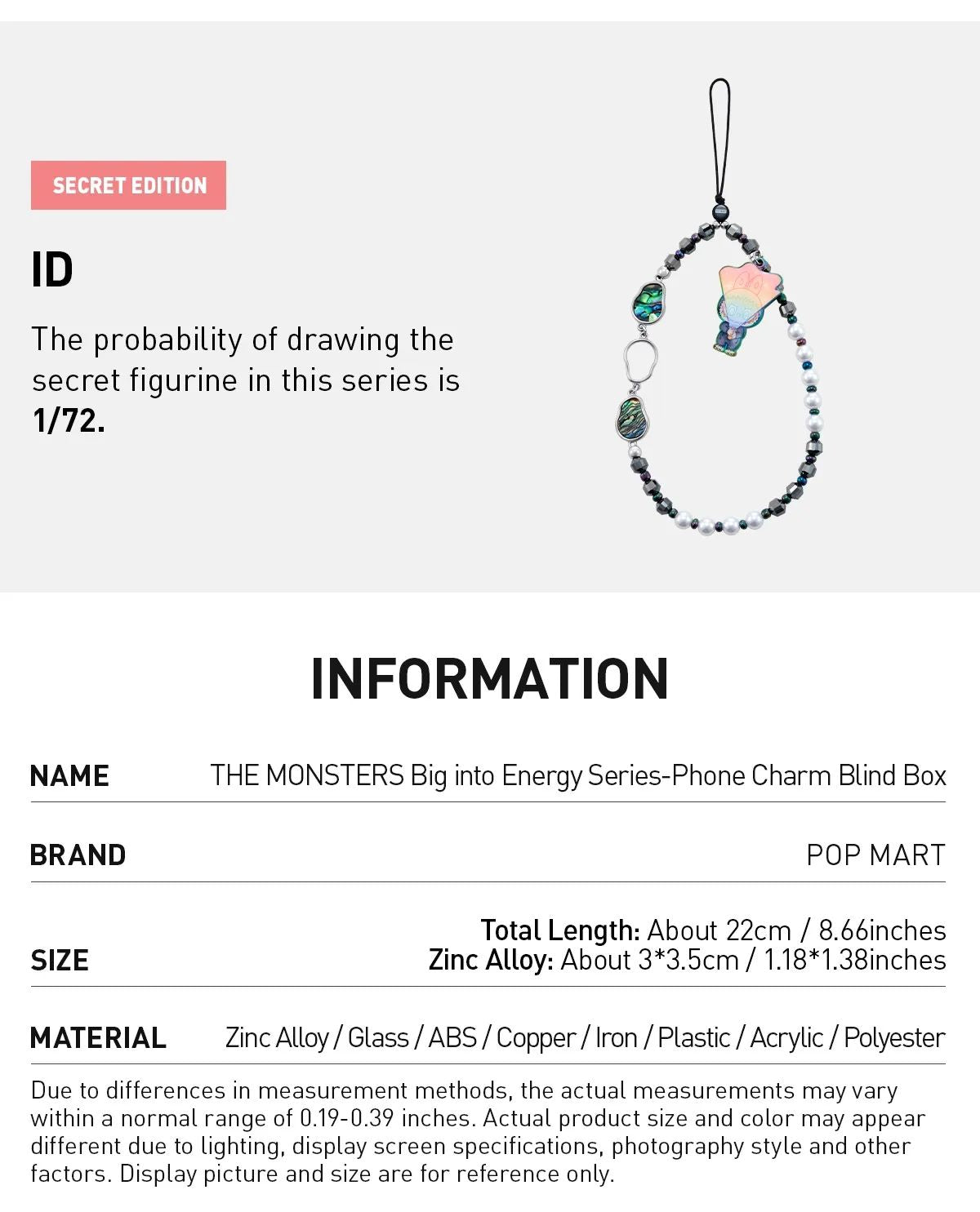 LABUBU Big into energy charm