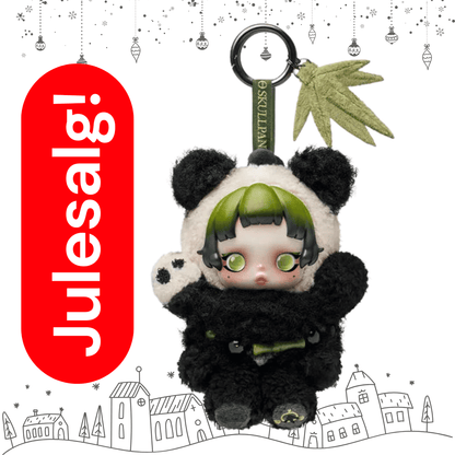 julegave - Skullpanda - Lazy Panda Doll Pendant - POP Mart