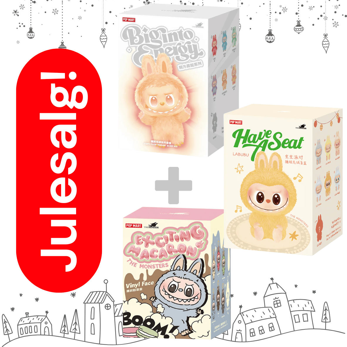 Julegave - Labubu Big Into Energy Exciting Macaron Have a Seat