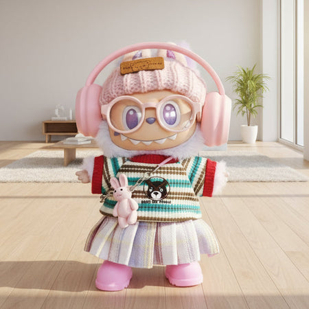 Labubu – Flittig Lise drakt for Labubu 17 cm