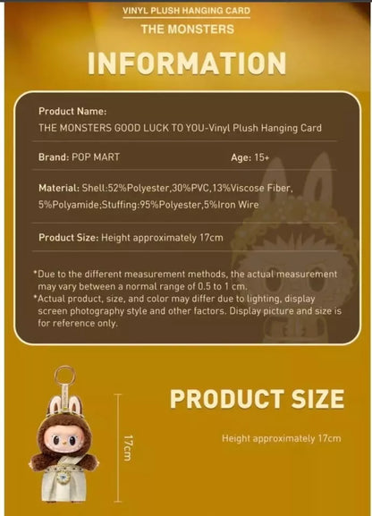 LABUBU GOOD LUCK TO YOU-Vinyl Plush Doll Pendant