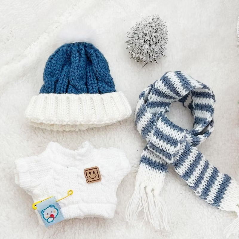 Labubu – Blå vinter outfit for Labubu 17 cm