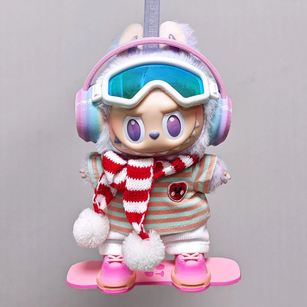 Labubu Klær – Snowboard Winter Outfit – Til Labubu Dukke 17 cm