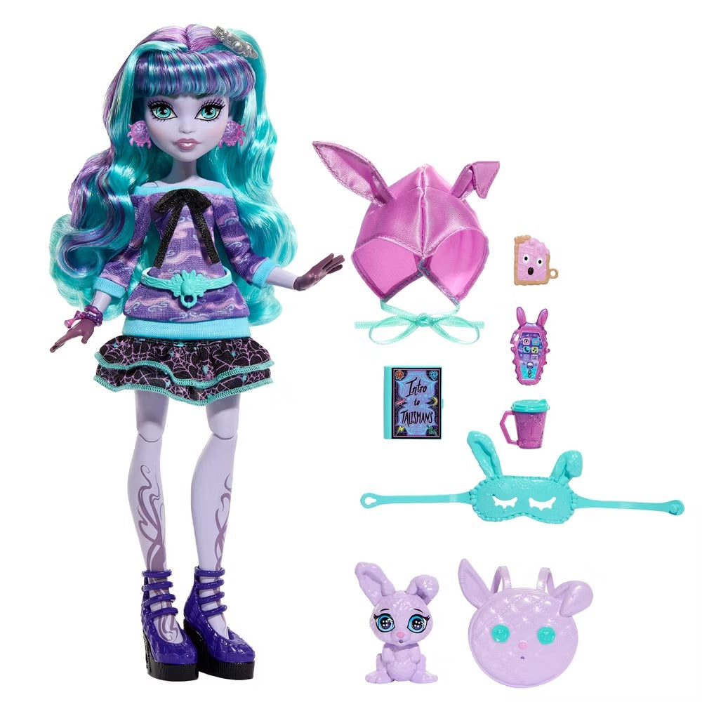 Monster High Doll And Sleepover Accessories, Twyla, Creepover Party - Mattel
