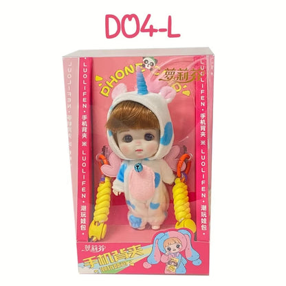 Halsstrop / reim for mobil med dukke.