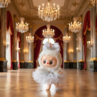 Labubu – Hvit MIU ballroom-sett for 17 cm Labubu